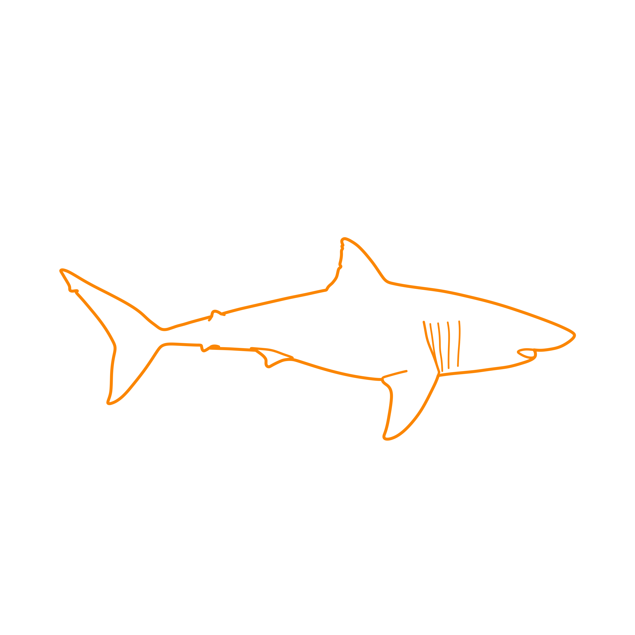 Animals Great White Shark Silhouette Svg Vector Free Vectors
